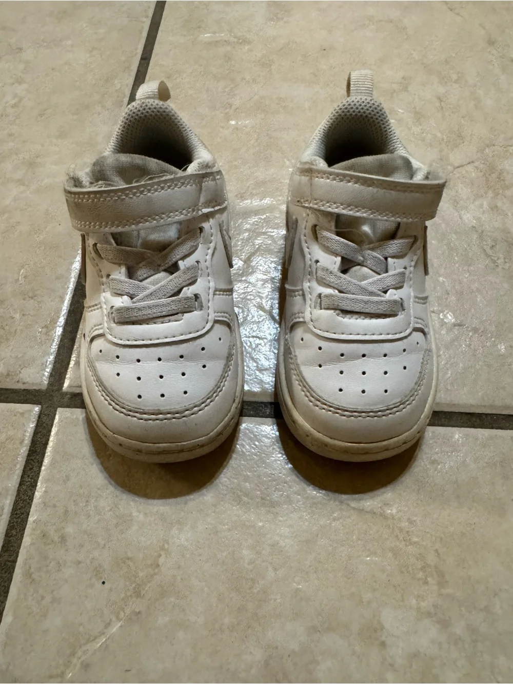 Nike Kids White Velcro & Lace Sneakers
